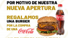 Hamburguesas gratuitas con la compra de una Coca-Cola en Bendita Burger