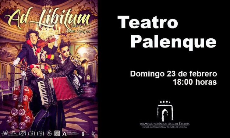 El Teatro Palenque acoge este domingo la obra musical y humorística, AB LIBITUM