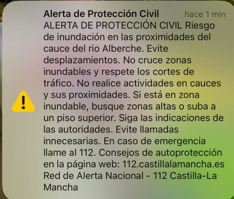 Alerta en Talavera de la Reina: Esta es la notificación que han recibido los ciudadanos por el posible desbordamiento del río Alberche