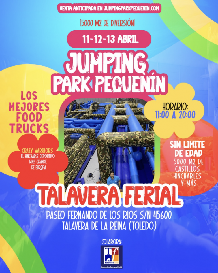 Pequeñín Jumping Park estará este fin de semana en Talavera Ferial con el hinchable más grande de Europa