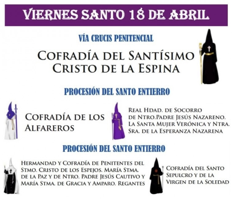 La procesión del Santo Entierro en Talavera: conoce las cofradías, los horarios y su recorrido