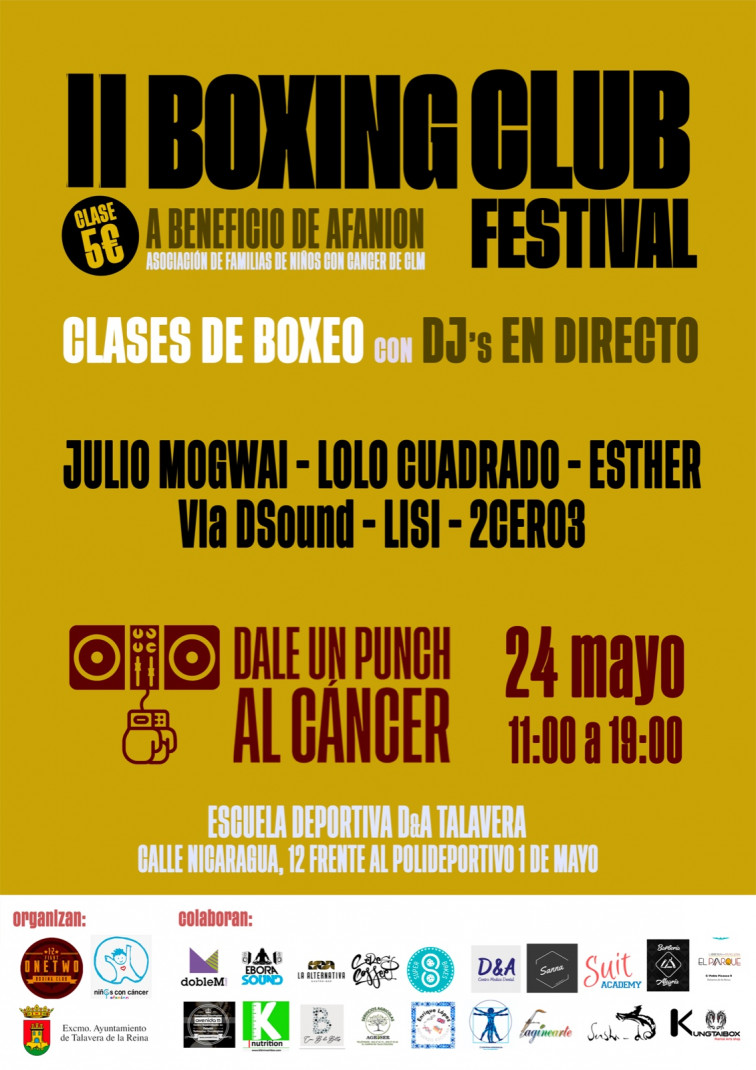 La II edición del Boxing Club Festival destinara todos los fondos a AFANION