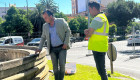 Comienzan los trabajos de restauración en la fuente de la Plaza España y de La Alameda